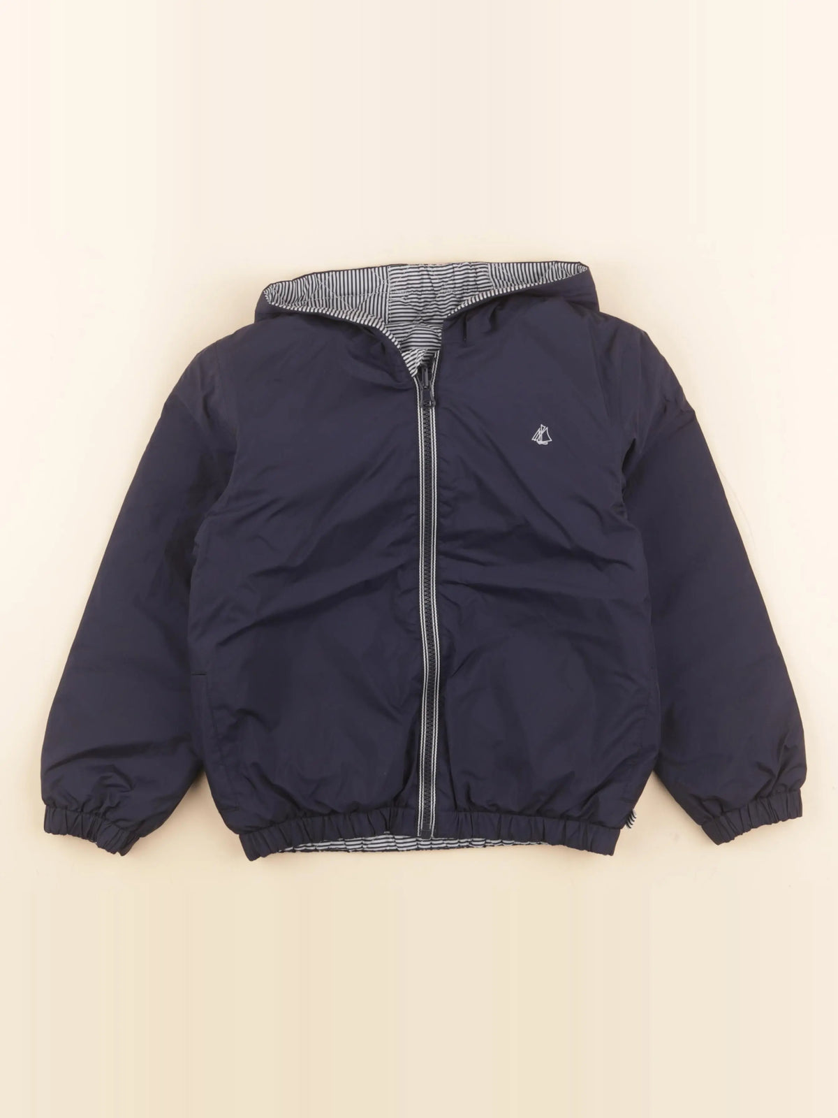 Petit Bateau - coupe-vent réversible bleu - 6 ans