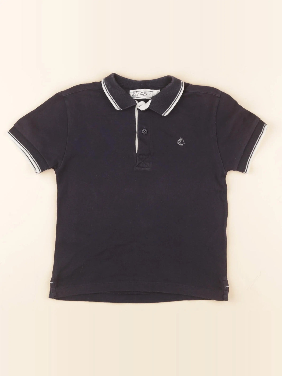 Petit Bateau - polo bleu - 4 ans