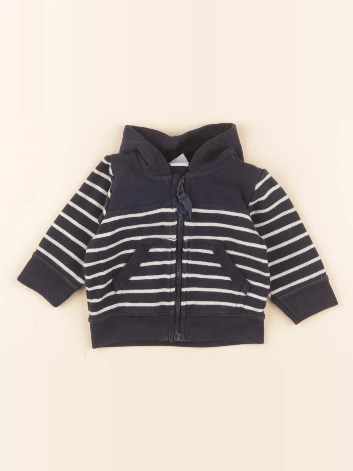 Petit Bateau - sweat bleu - 3 mois