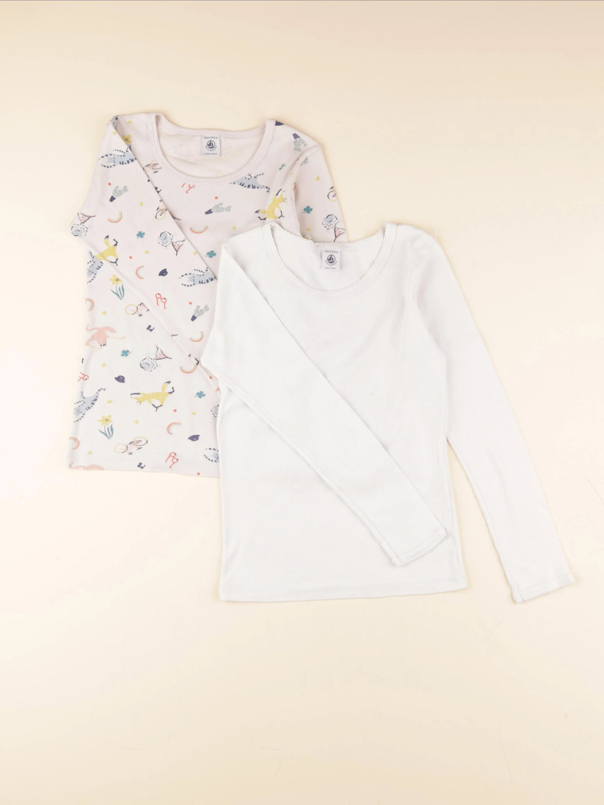 Petit Bateau - maillot de corps blanc, rose - 10 ans
