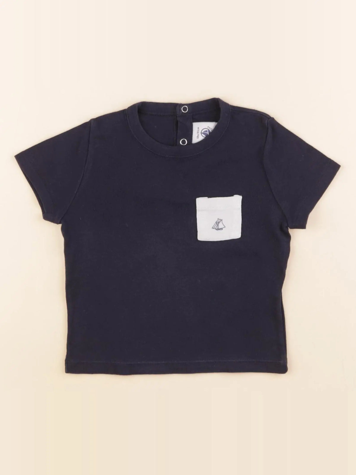 Petit Bateau - tee-shirt bleu - 18 mois
