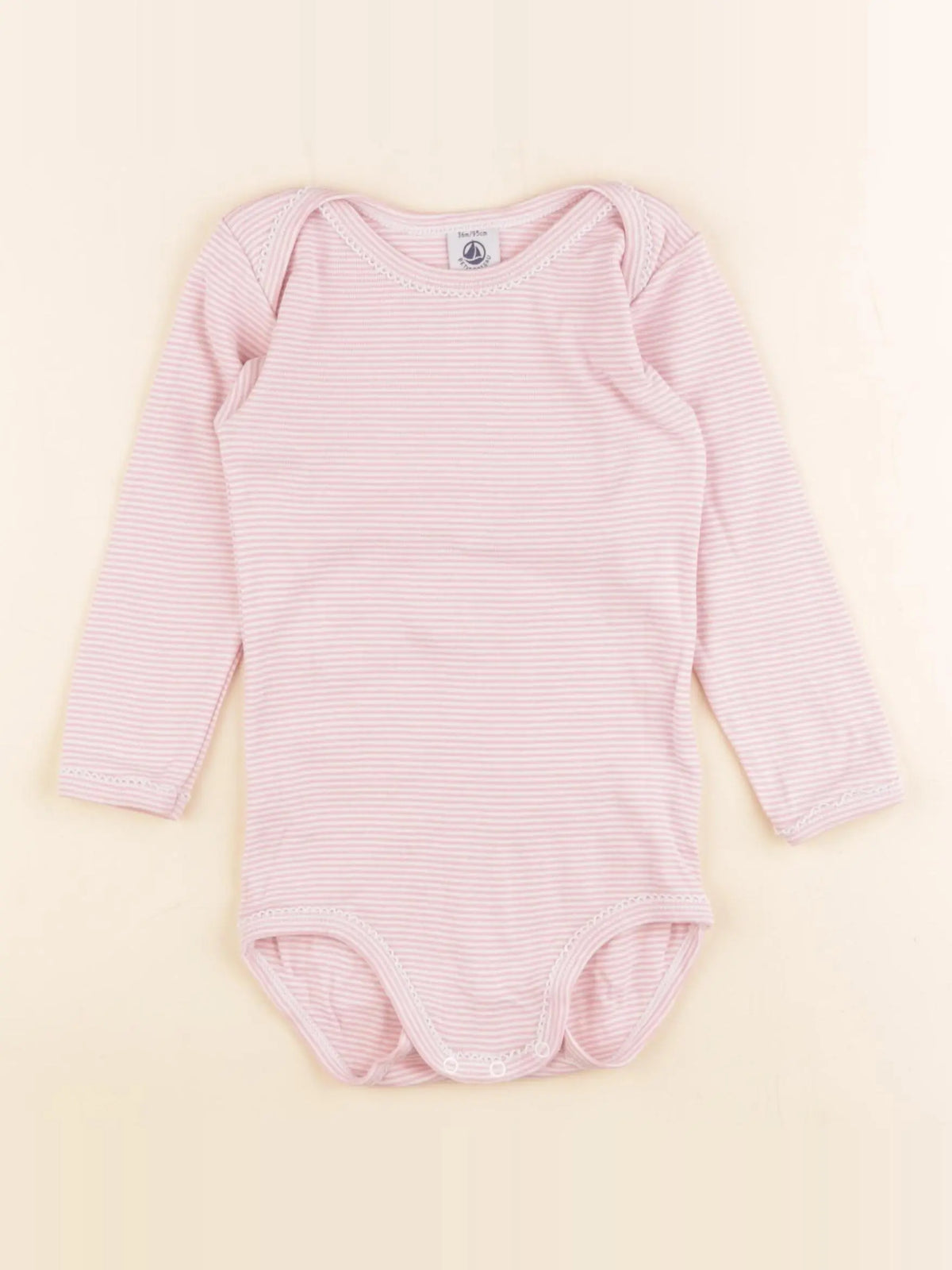 Petit Bateau - body rose - 36 mois
