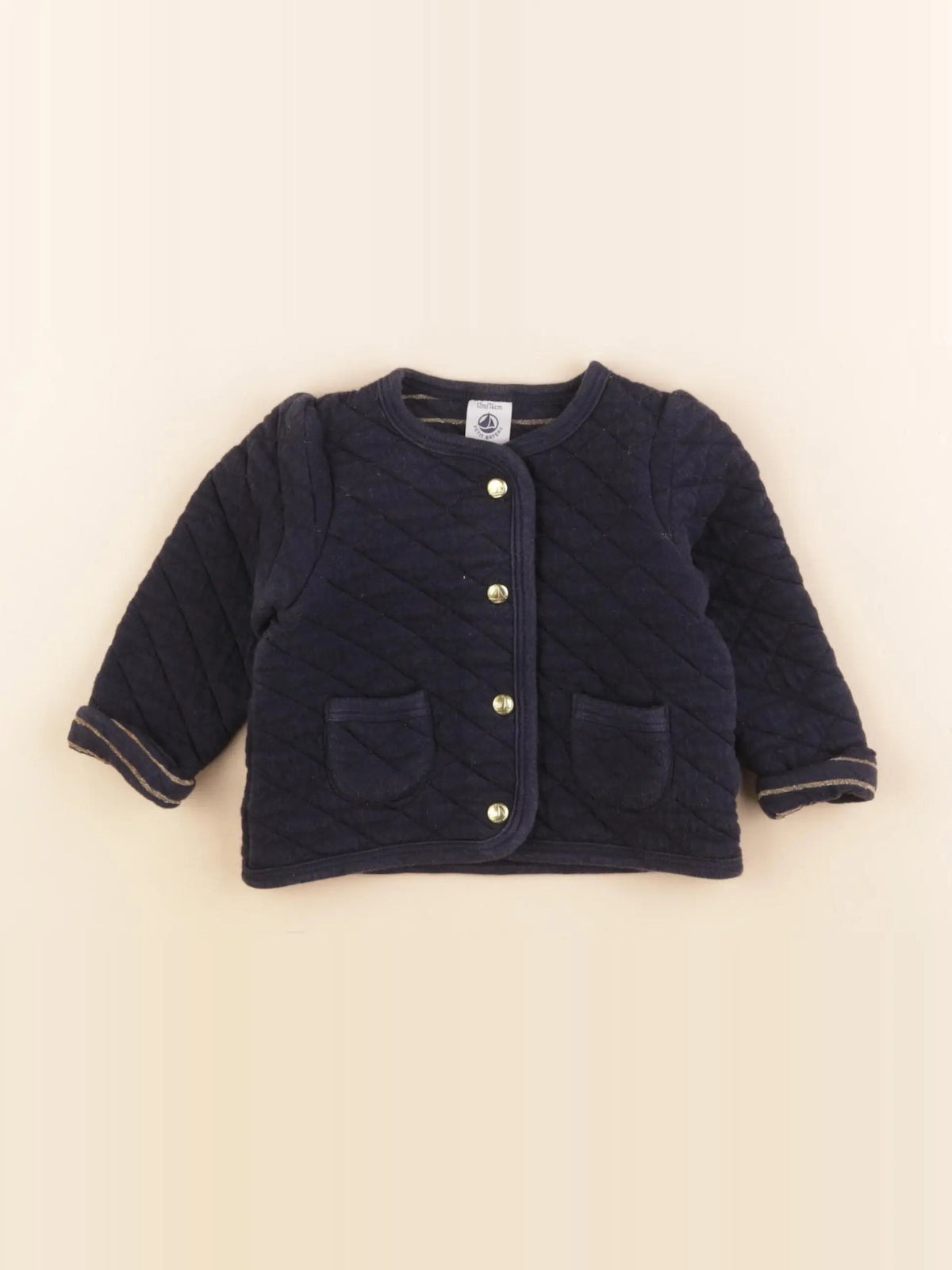 Petit Bateau - sweat bleu - 12 mois