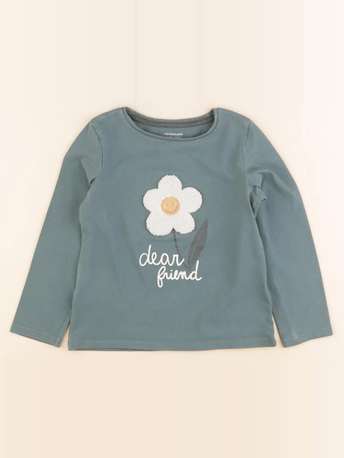 Vertbaudet - tee-shirt bleu - 5 ans