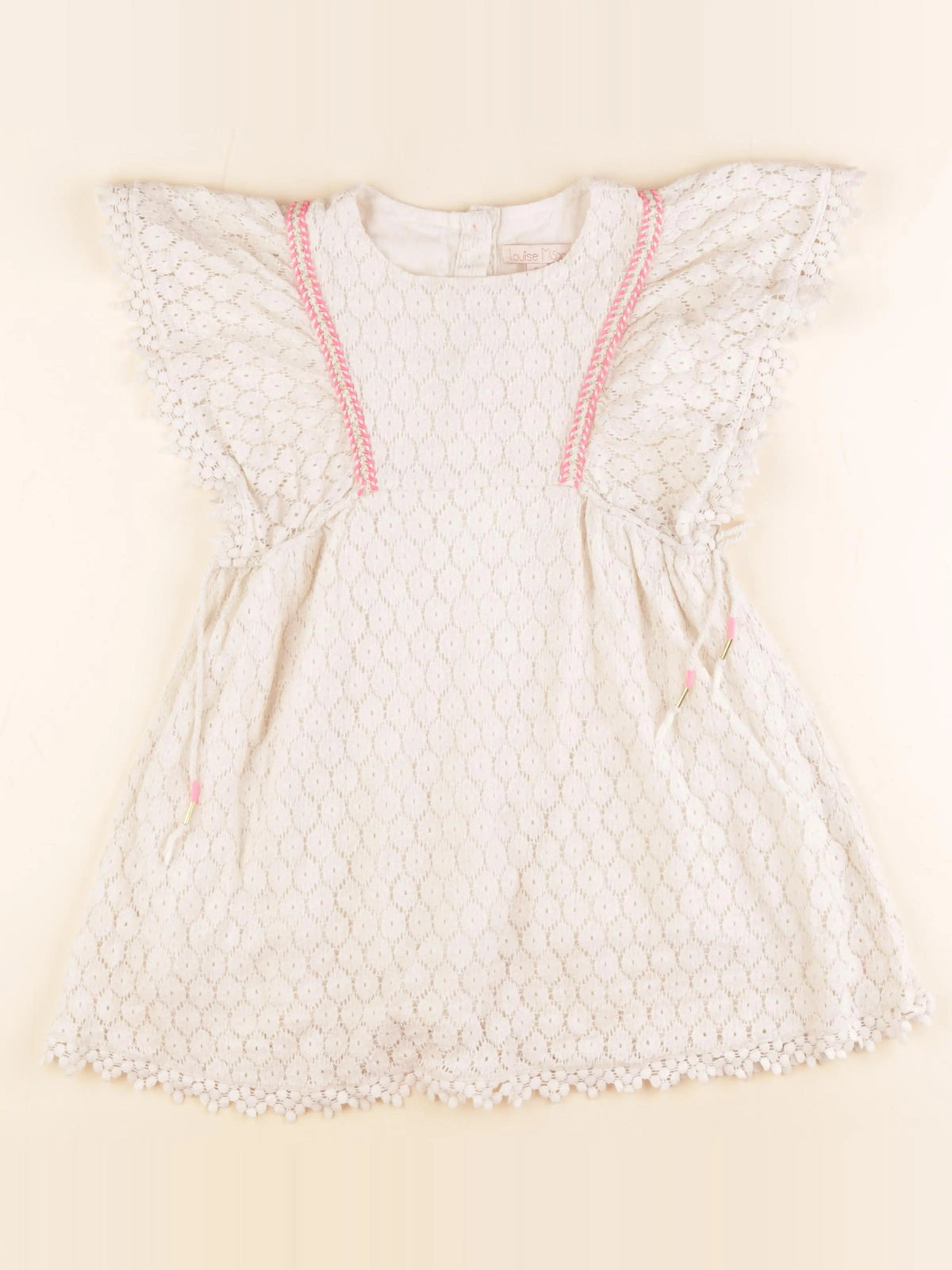 Louise Misha - robe blanc, rose - 8 ans