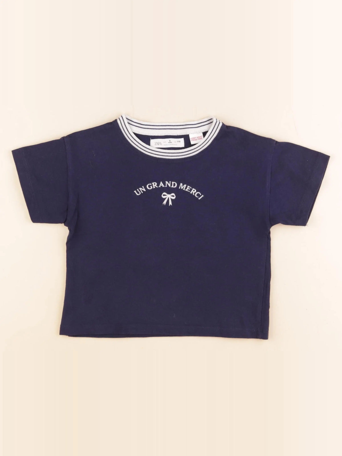 Zara - tee-shirt bleu - 6 ans