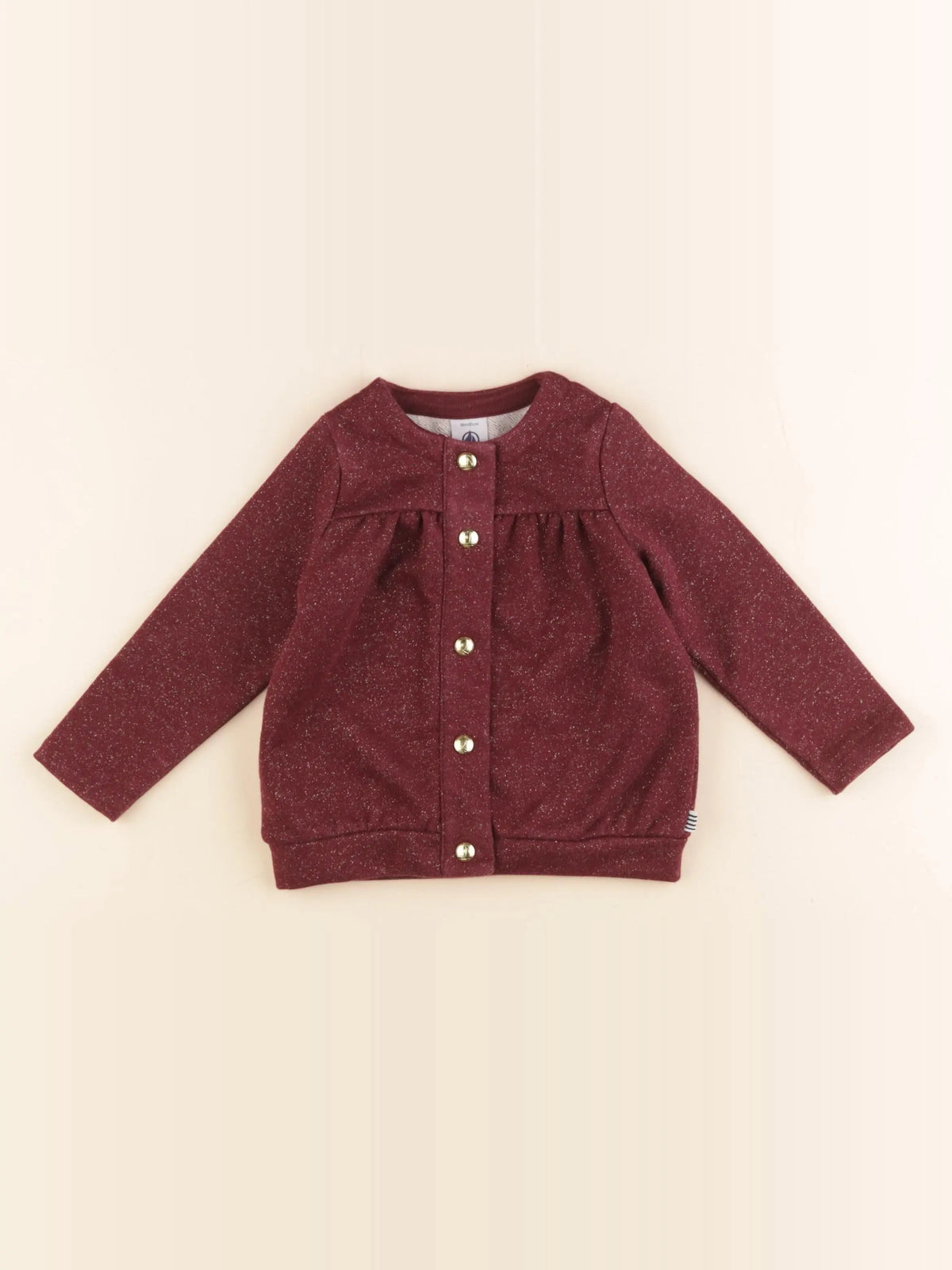 Petit Bateau - sweat rouge, or - 18 mois