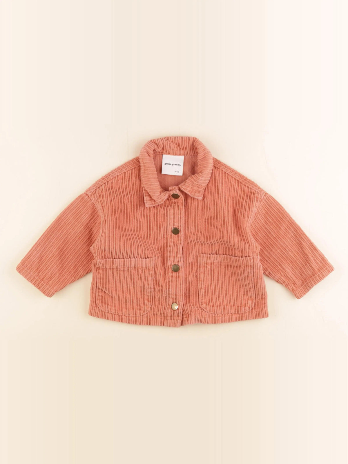 Gamin gamine - veste rose - 6/12 mois