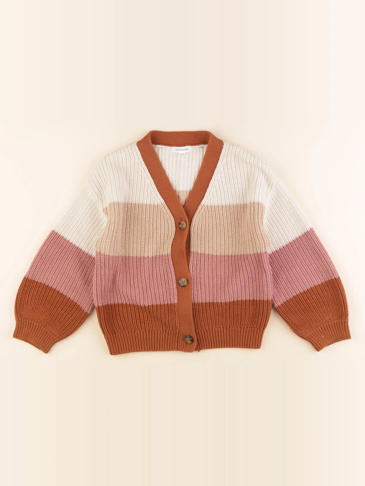 Vertbaudet - gilet multicolore - 6 ans