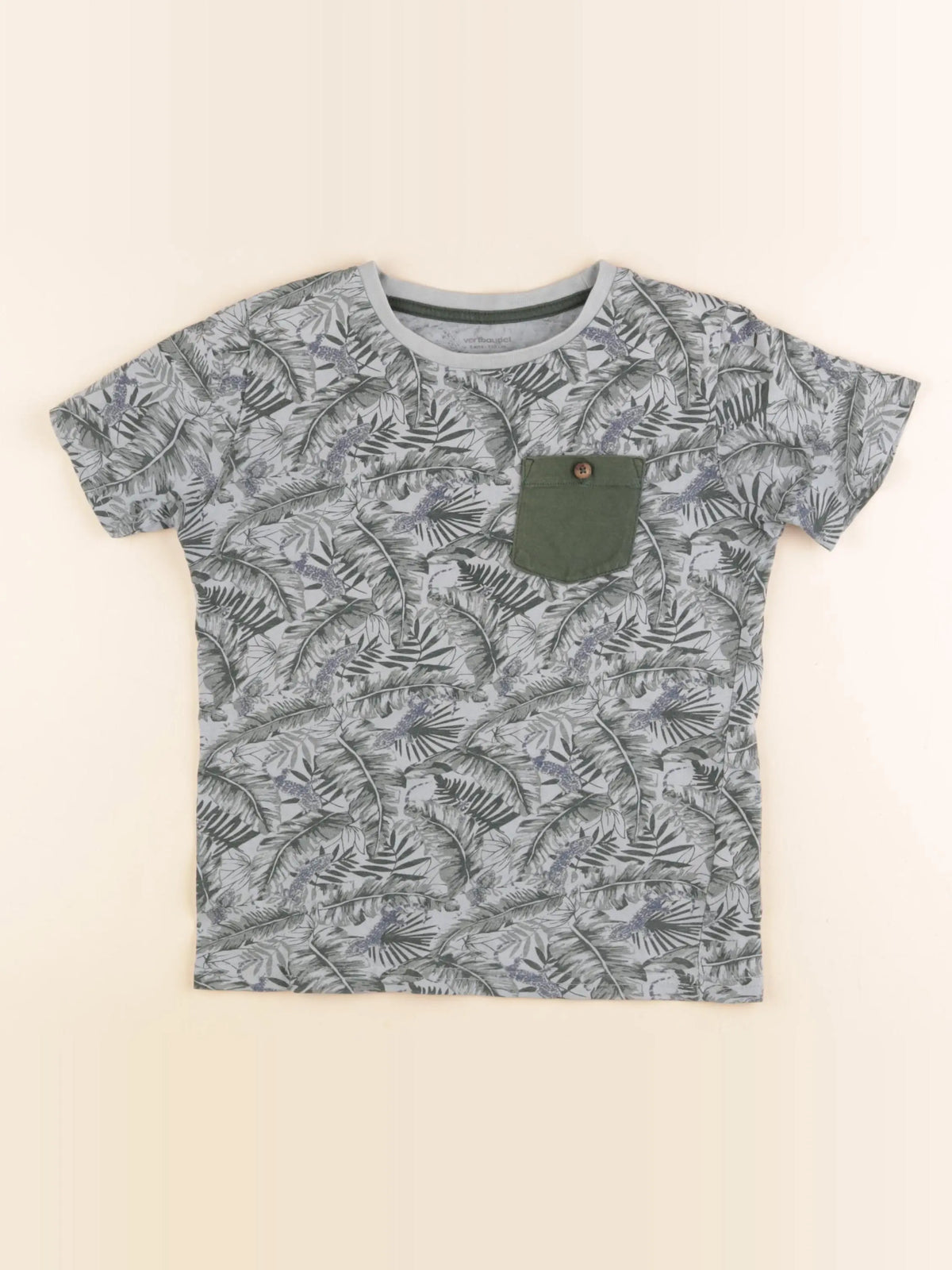 Vertbaudet - tee-shirt bleu, vert - 8 ans