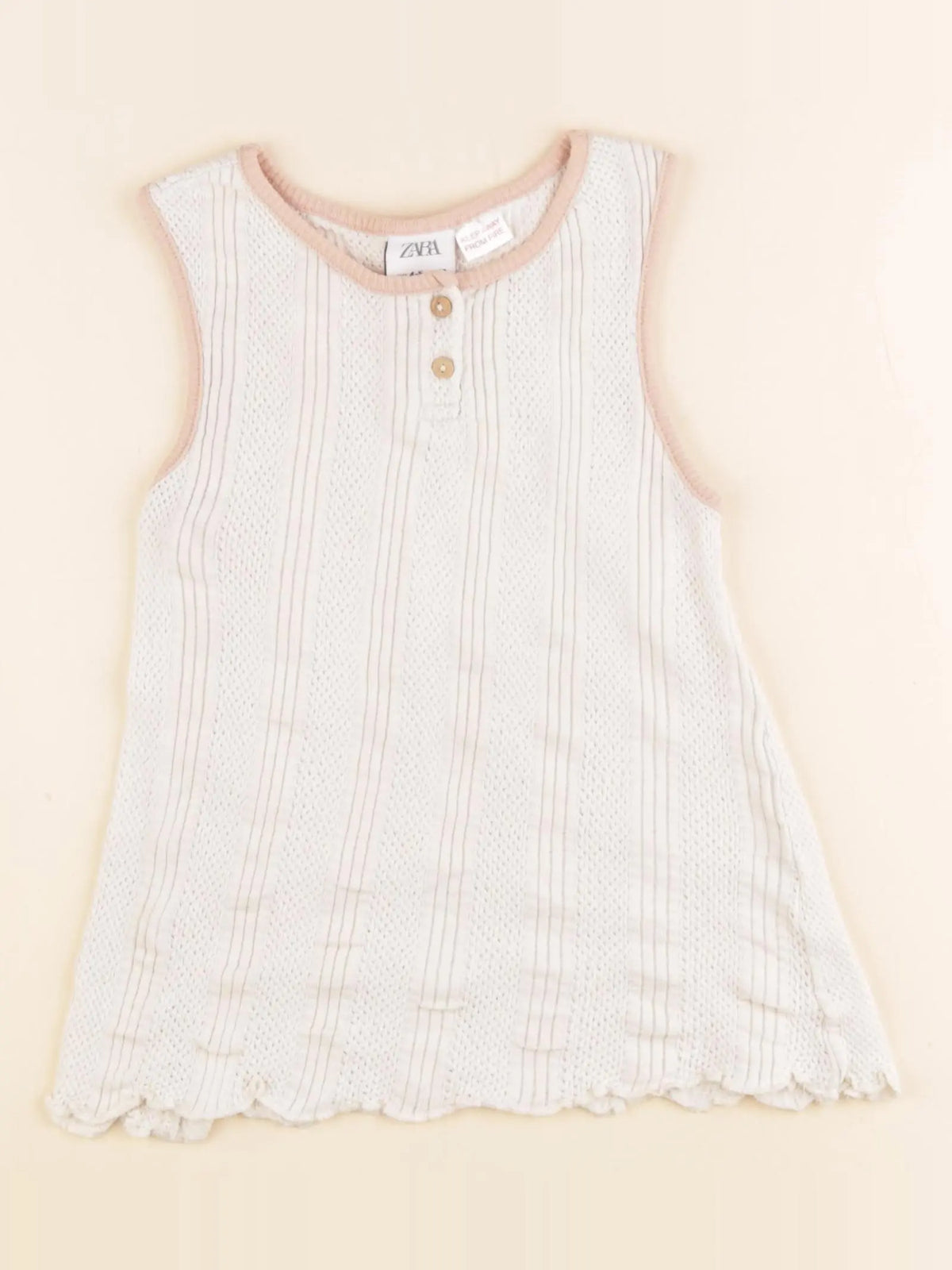 Zara - débardeur blanc - 4/5 ans