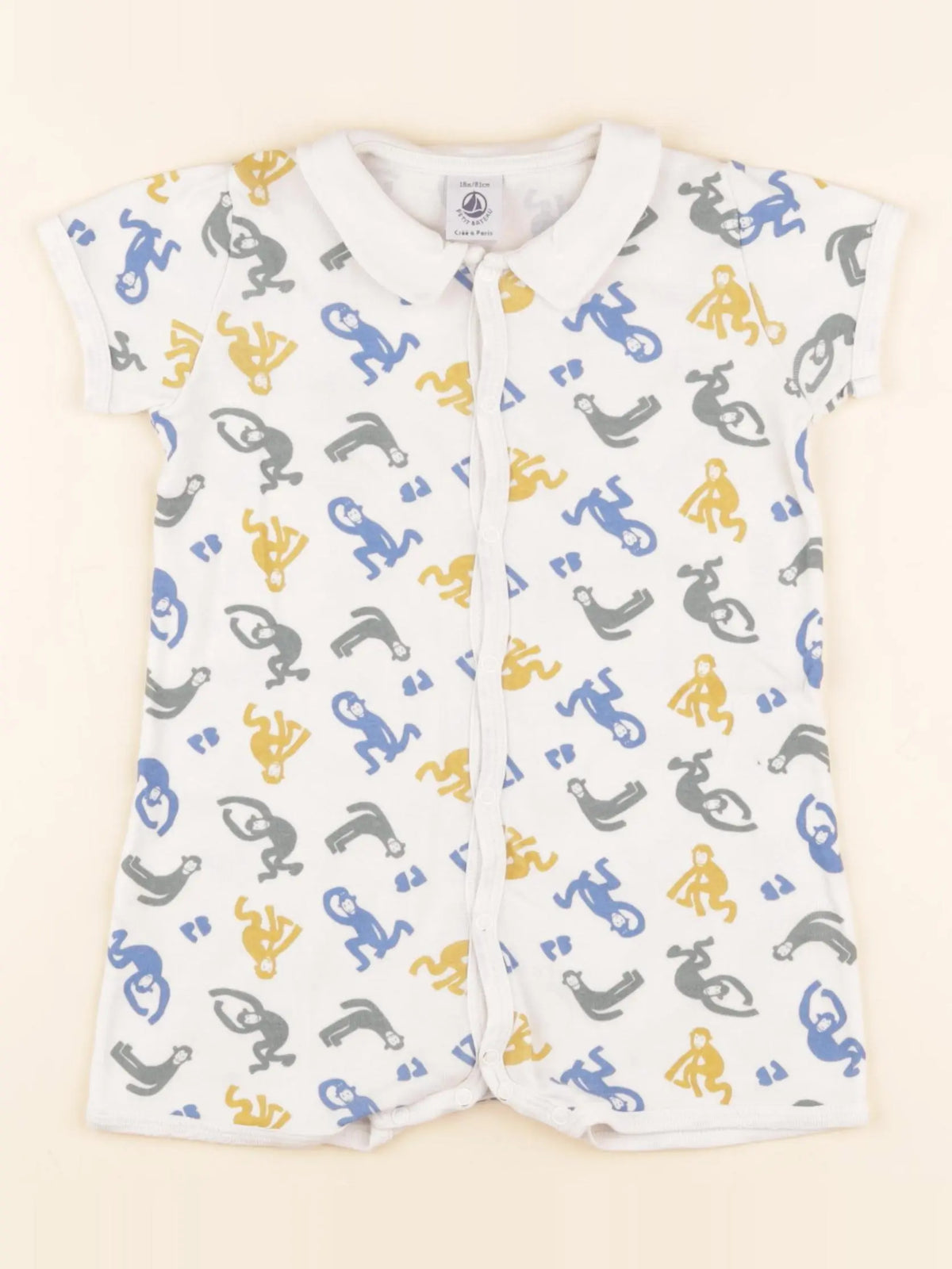 Petit Bateau - pyjama coton multicolore - 18 mois