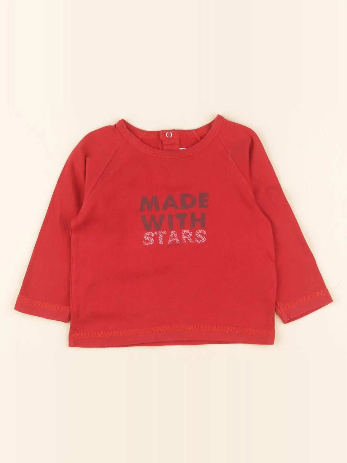 Petit Bateau - tee-shirt rouge - 12 mois