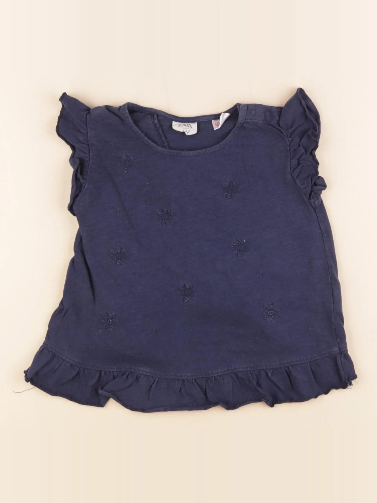 Zara - tee-shirt bleu - 2/3 ans