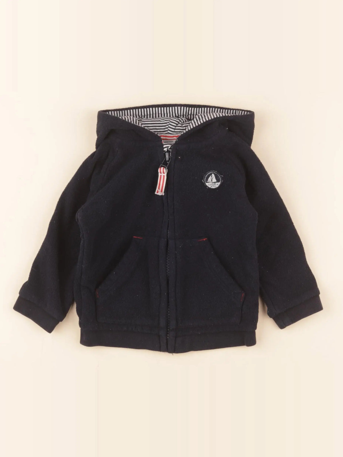 Petit Bateau - polaire bleu - 12 mois