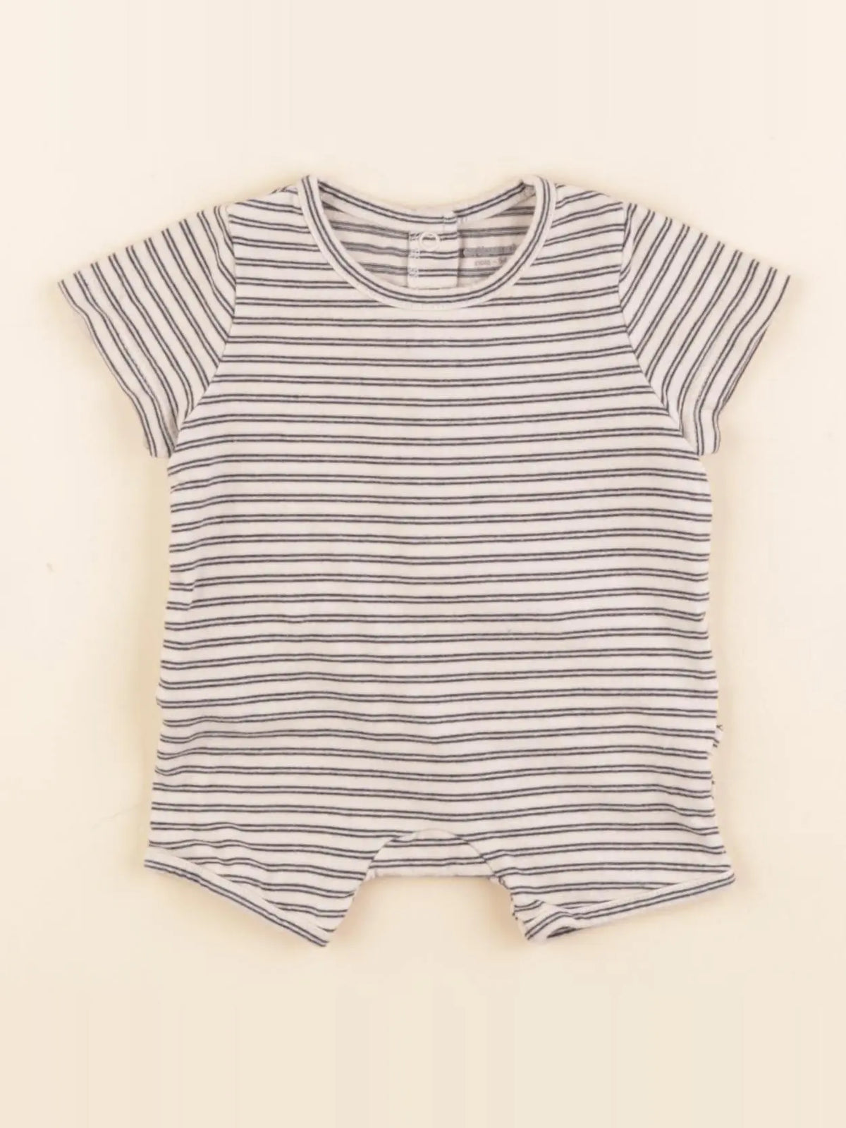 Vertbaudet - pyjama coton beige - 1 mois