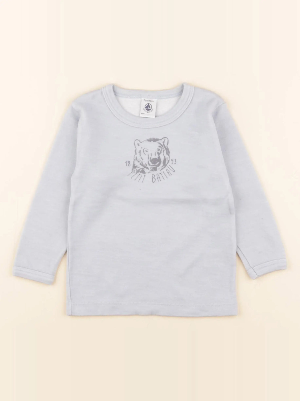Petit Bateau - maillot de corps bleu - 3 ans