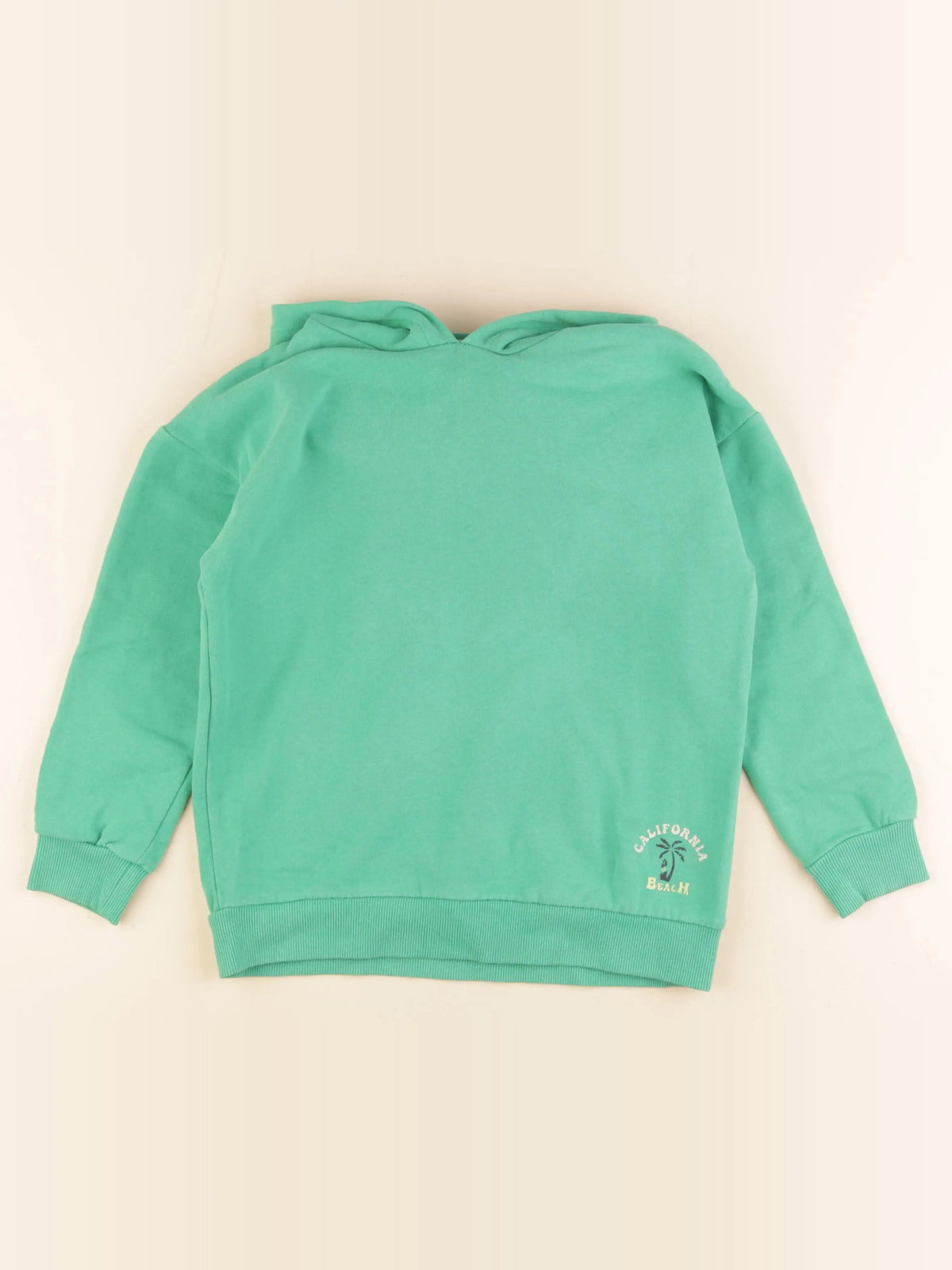 Vertbaudet - sweat imprimé au dos vert - 8 ans