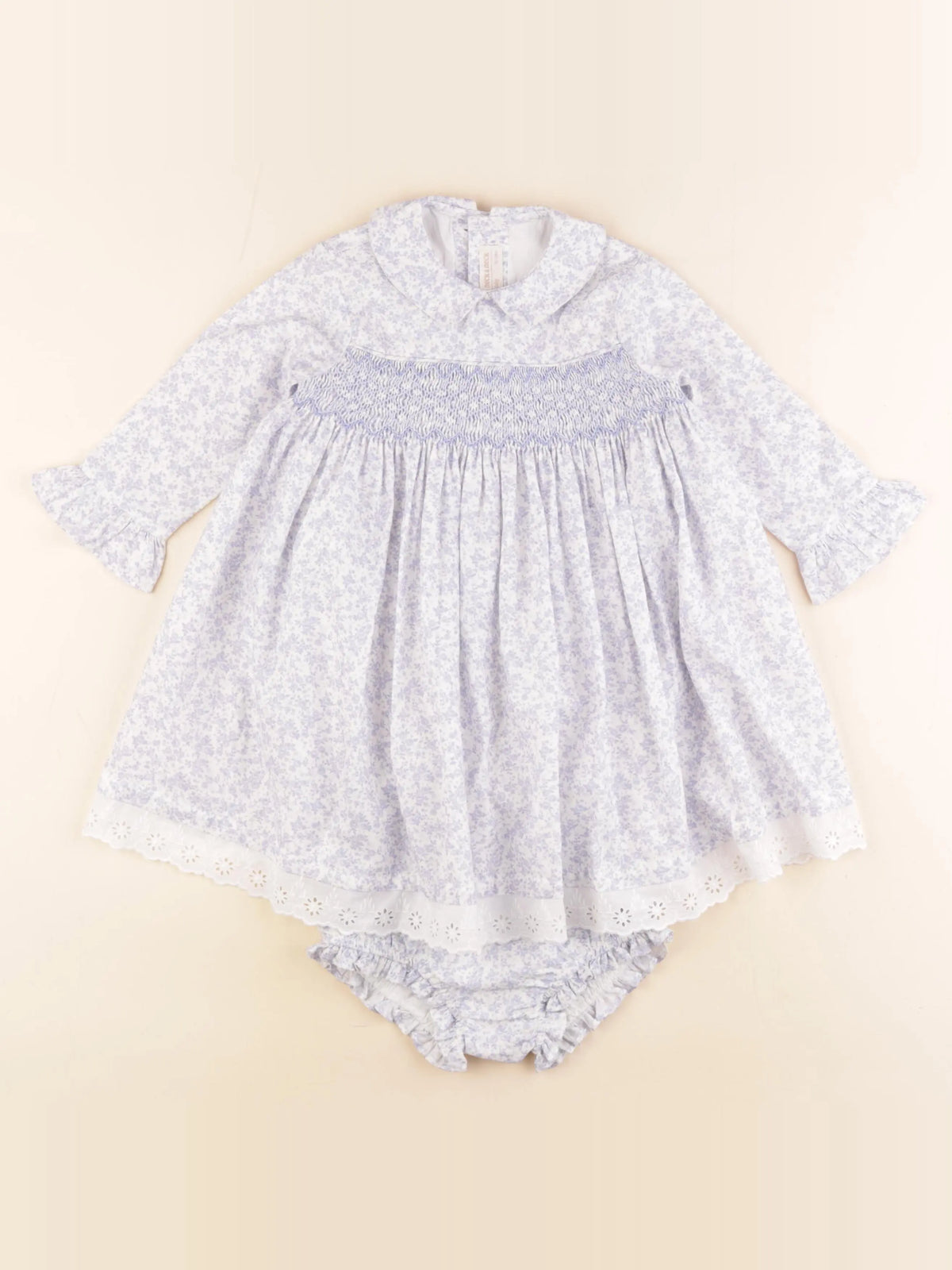 Neck & Neck - robe violet, blanc - 18/24 mois