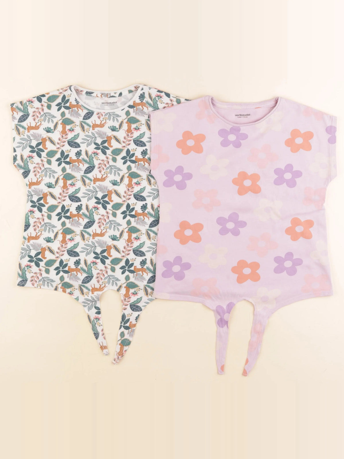 Vertbaudet - lot de 2 tee-shirts multicolore - 6 ans