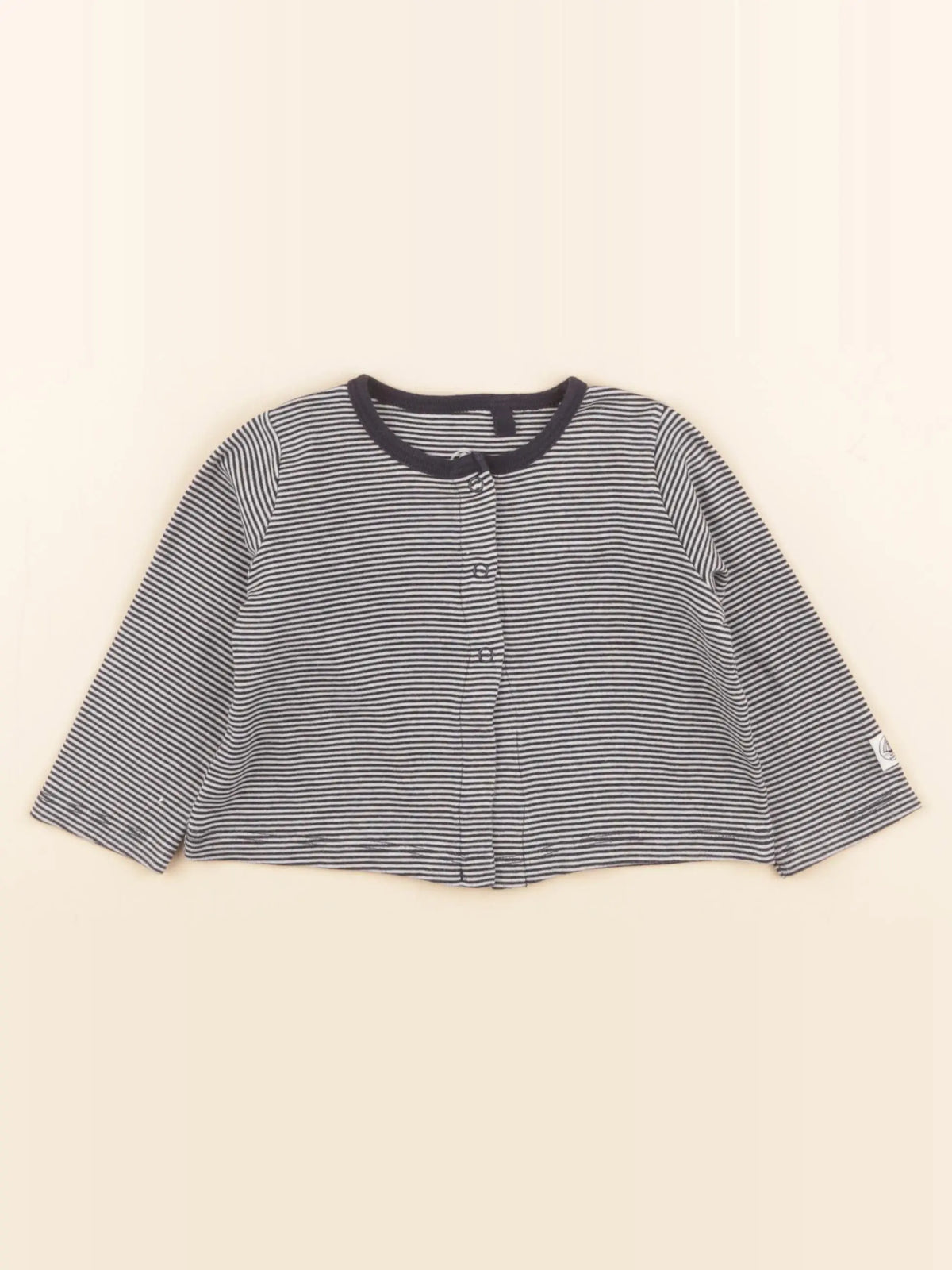 Petit Bateau - tee-shirt bleu, blanc - 12 mois