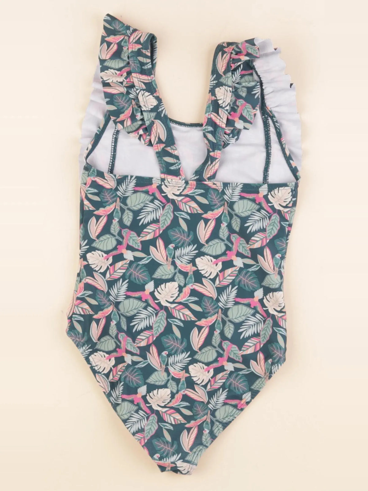 Vertbaudet - maillot de bain vert - 6 ans