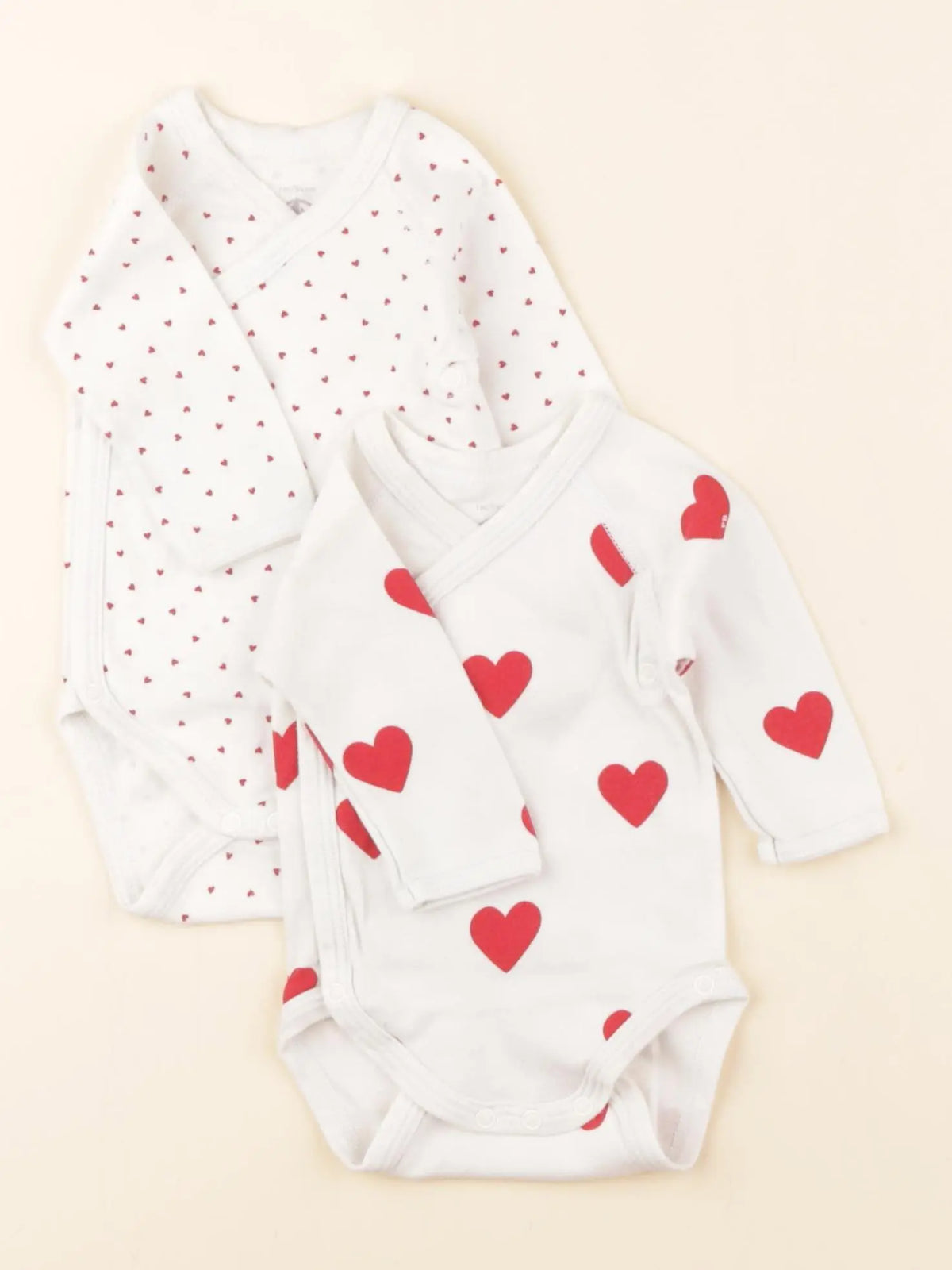 Petit Bateau - lot de 2 bodies en coton blanc - 1 mois