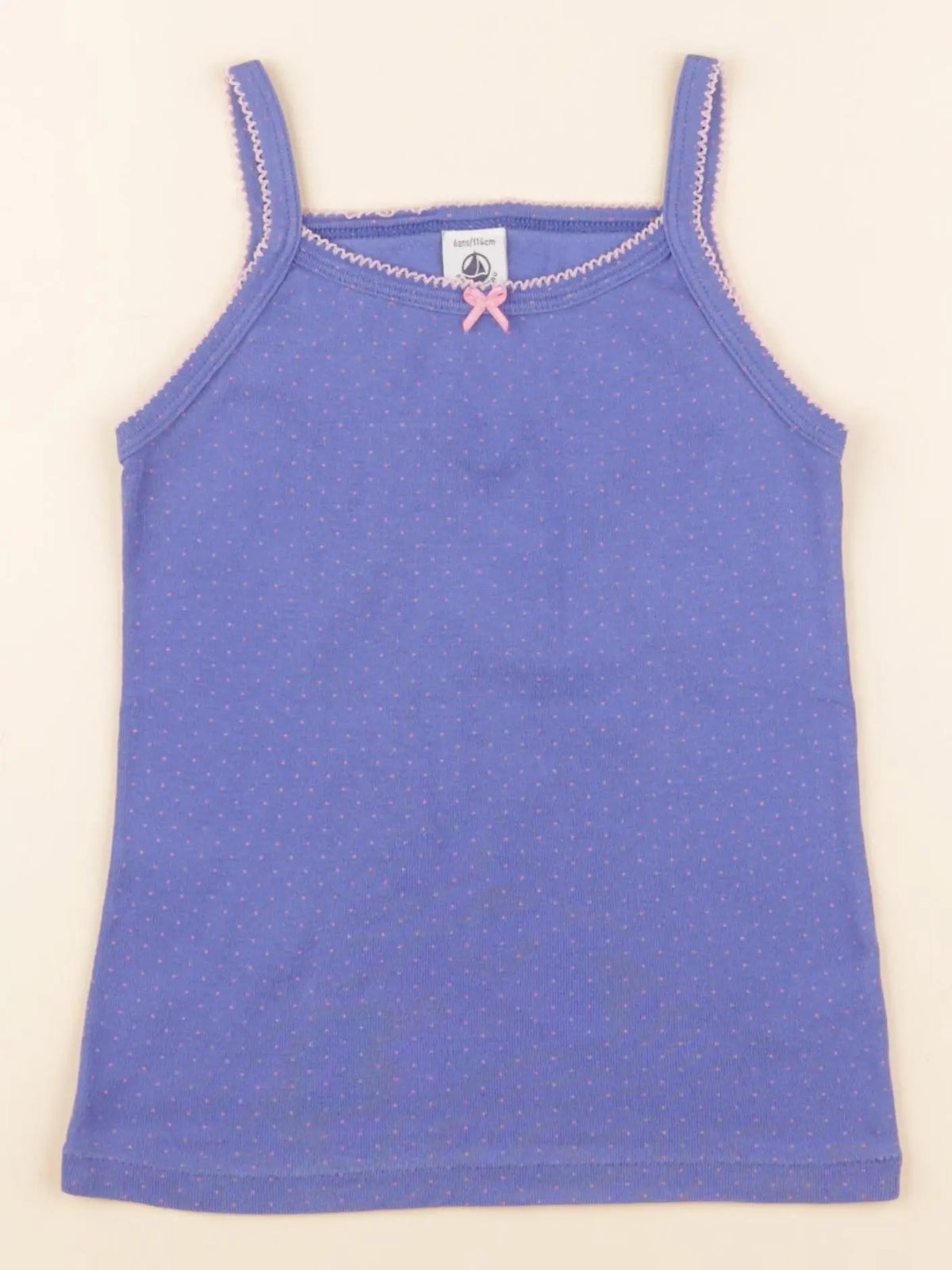 Petit Bateau - maillot de corps bleu - 6 ans
