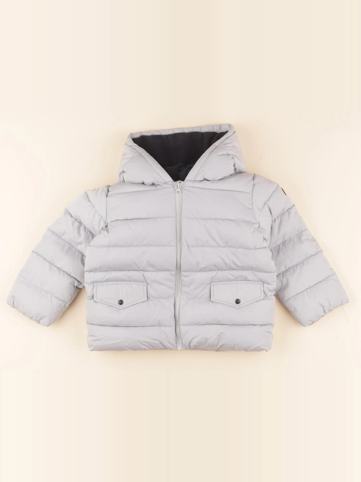Petit Bateau - doudoune gris - 36 mois