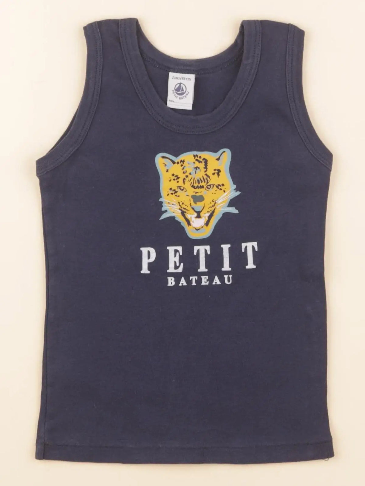 Petit Bateau - débardeur bleu - 2 ans