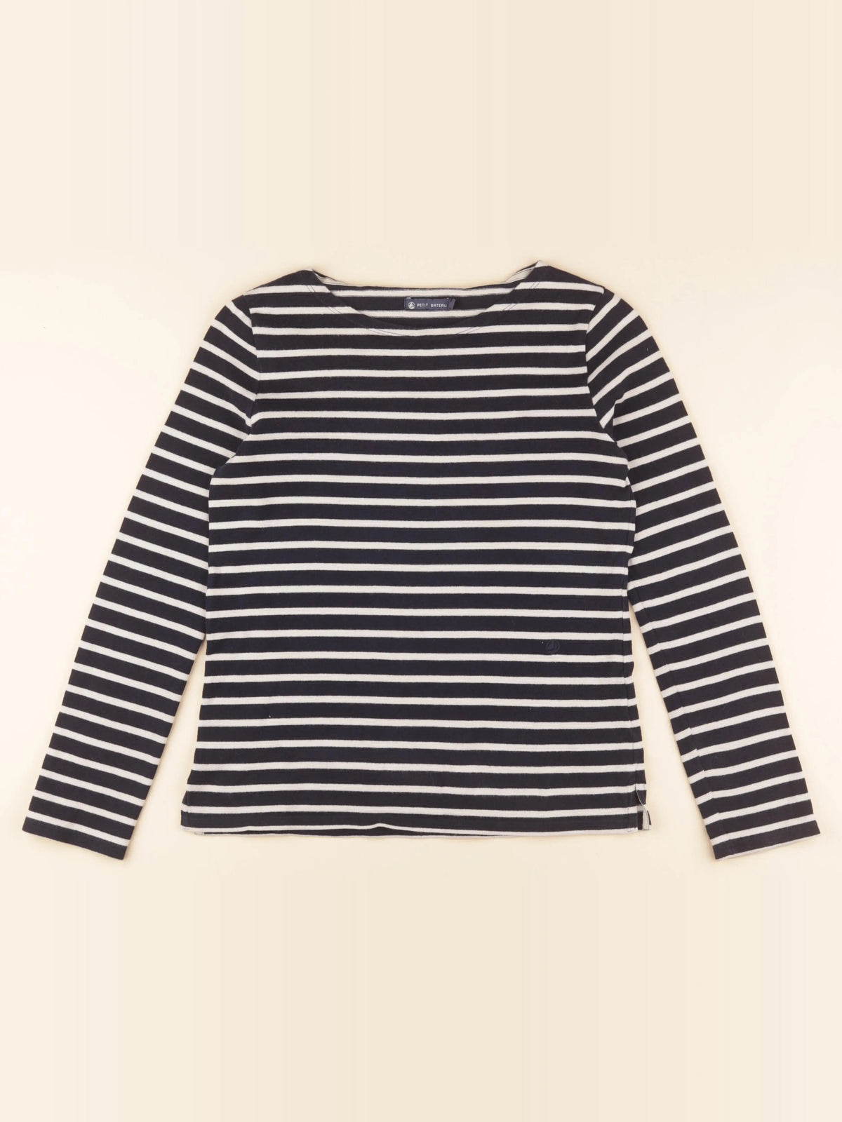 Petit Bateau - tee-shirt bleu, blanc - 14 ans