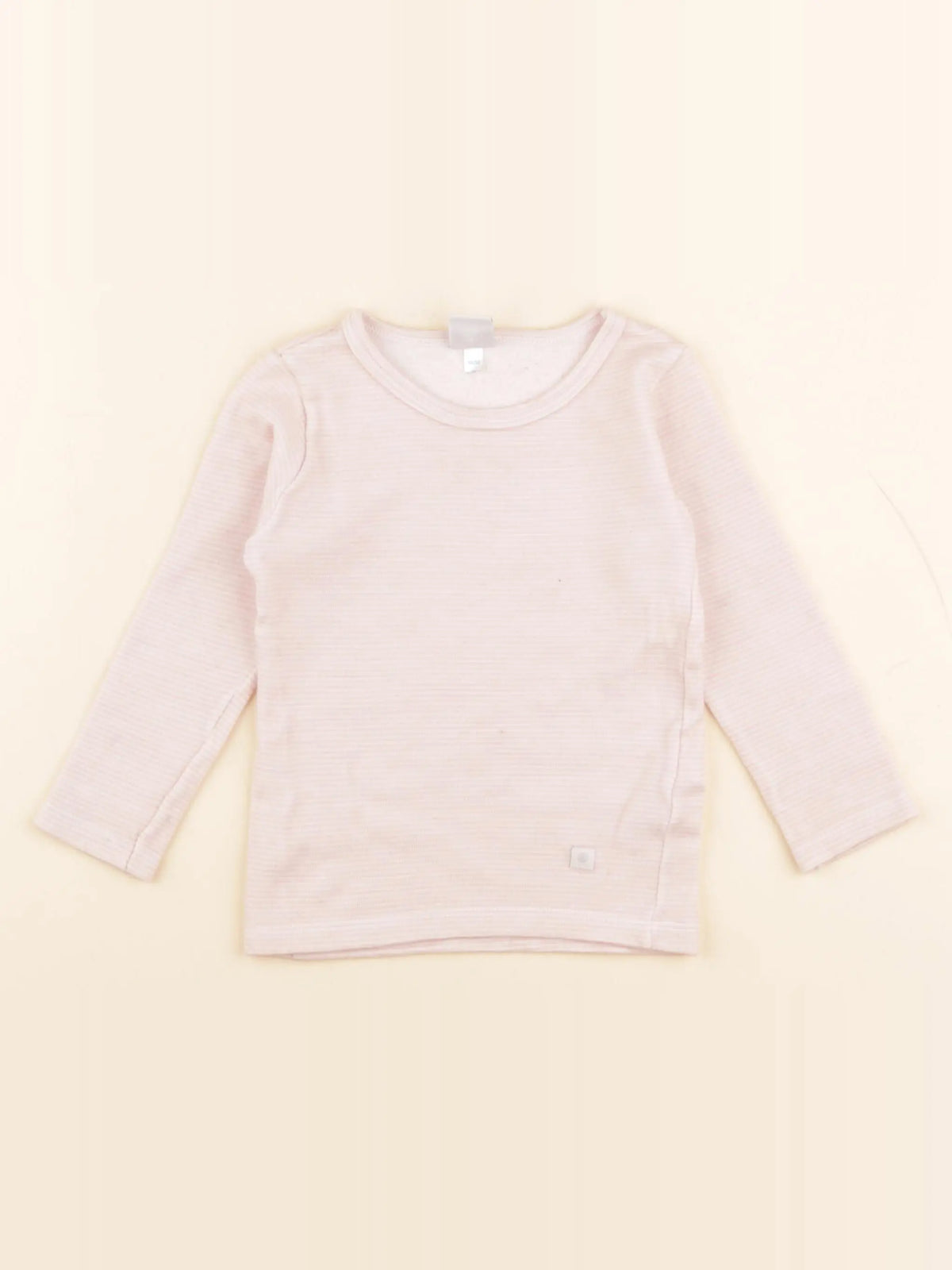 Petit Bateau - maillot de corps rose, blanc - 2 ans