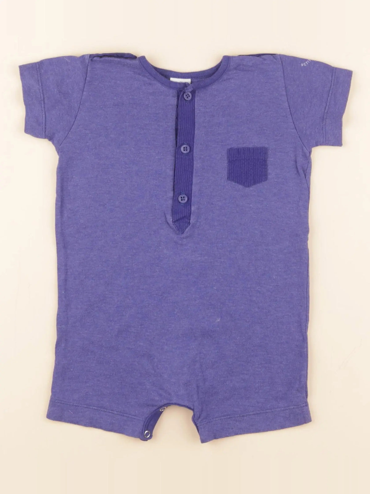 Petit Bateau - combinaison bleu - 12 mois