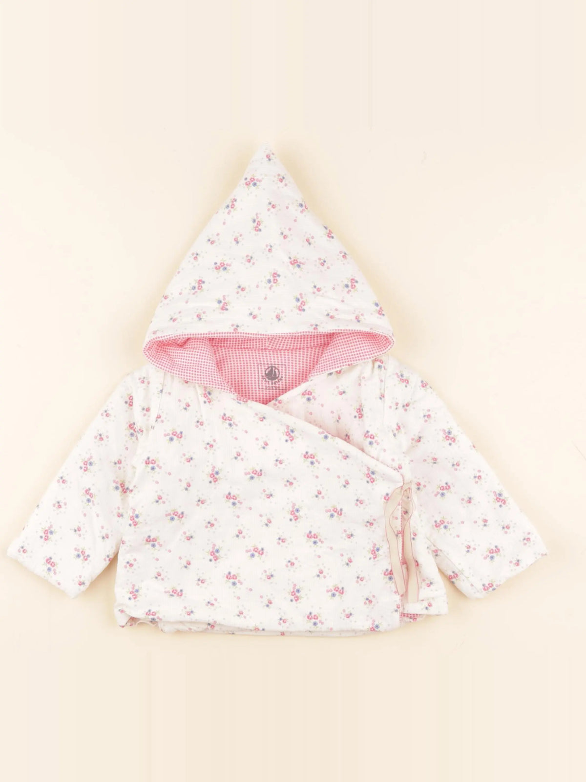 Petit Bateau - veste rose, blanc - 6 mois