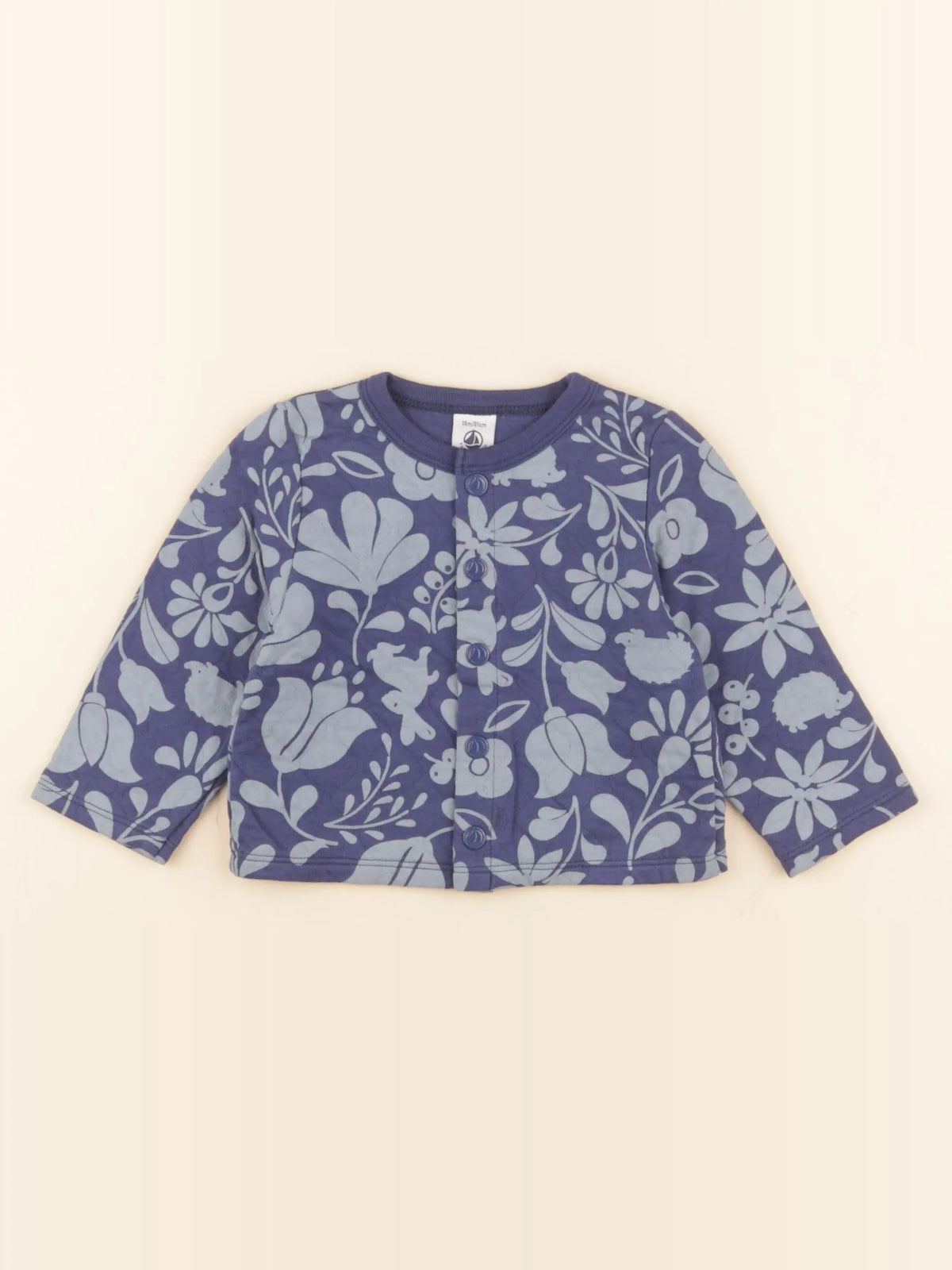 Petit Bateau - sweat bleu - 18 mois