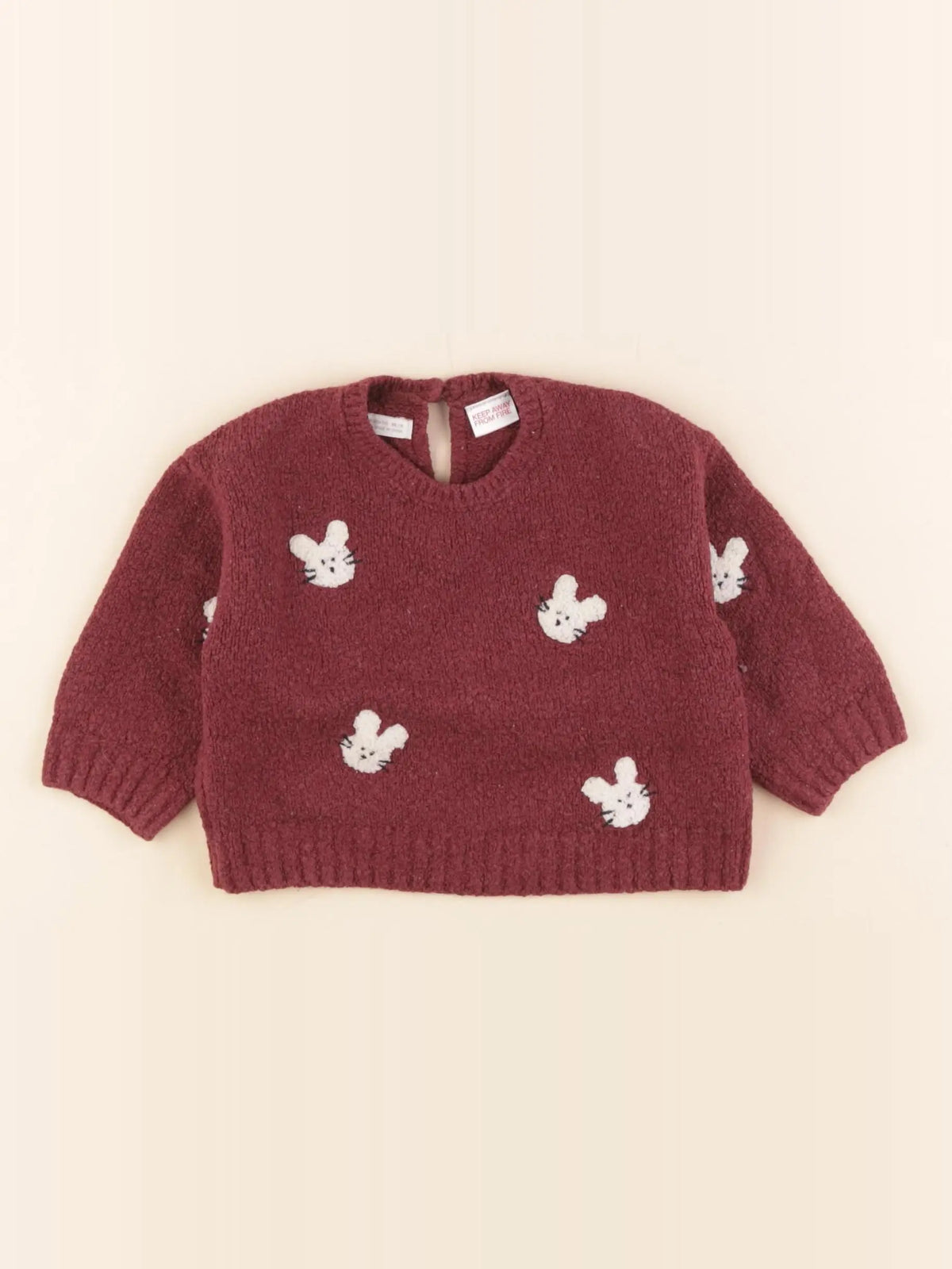 Zara - pull rouge - 3/6 mois