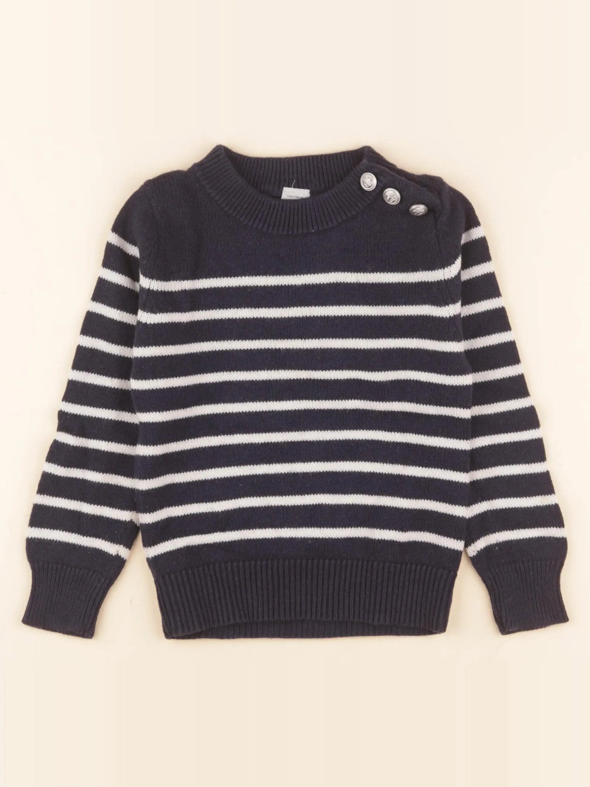Petit Bateau - pull bleu - 4 ans