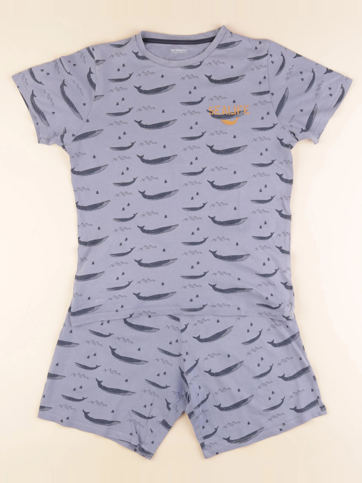 Vertbaudet - pyjama coton bleu - 12 ans
