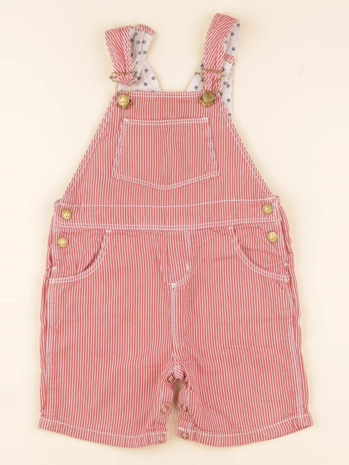 Petit Bateau - salopette rouge - 18 mois