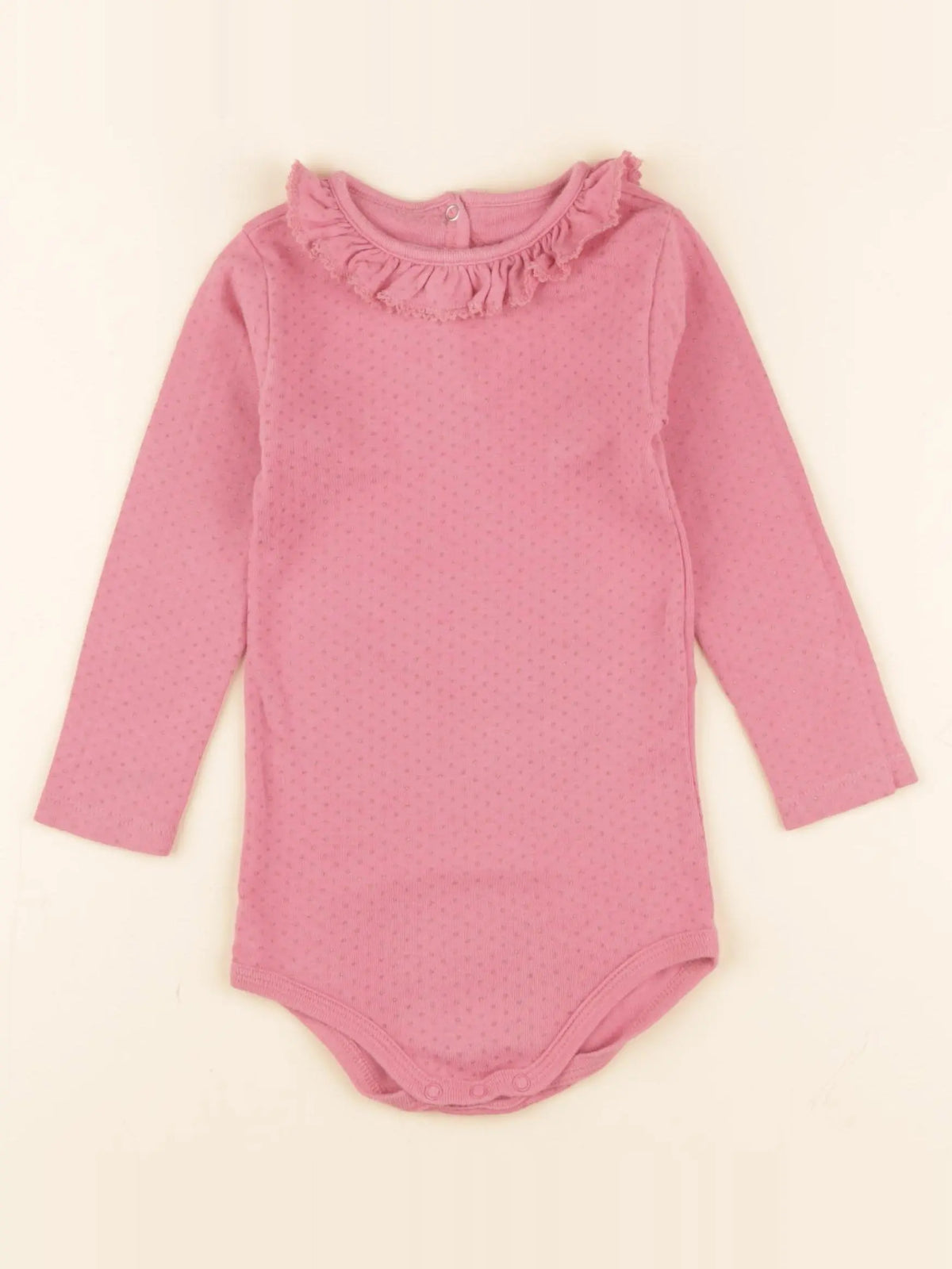 Petit Bateau - body à col rose - 18 mois