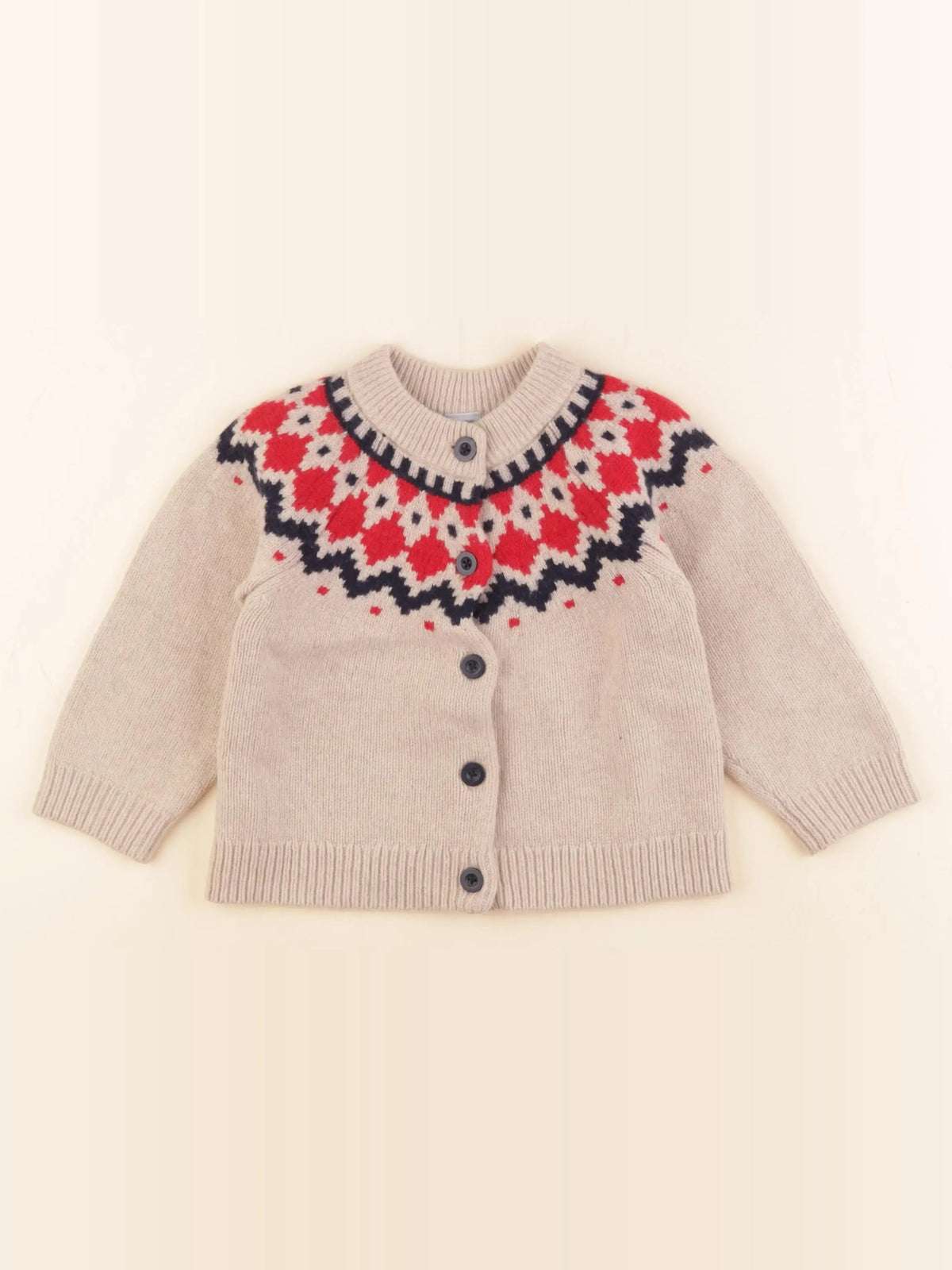 Petit Bateau - gilet beige - 4 ans