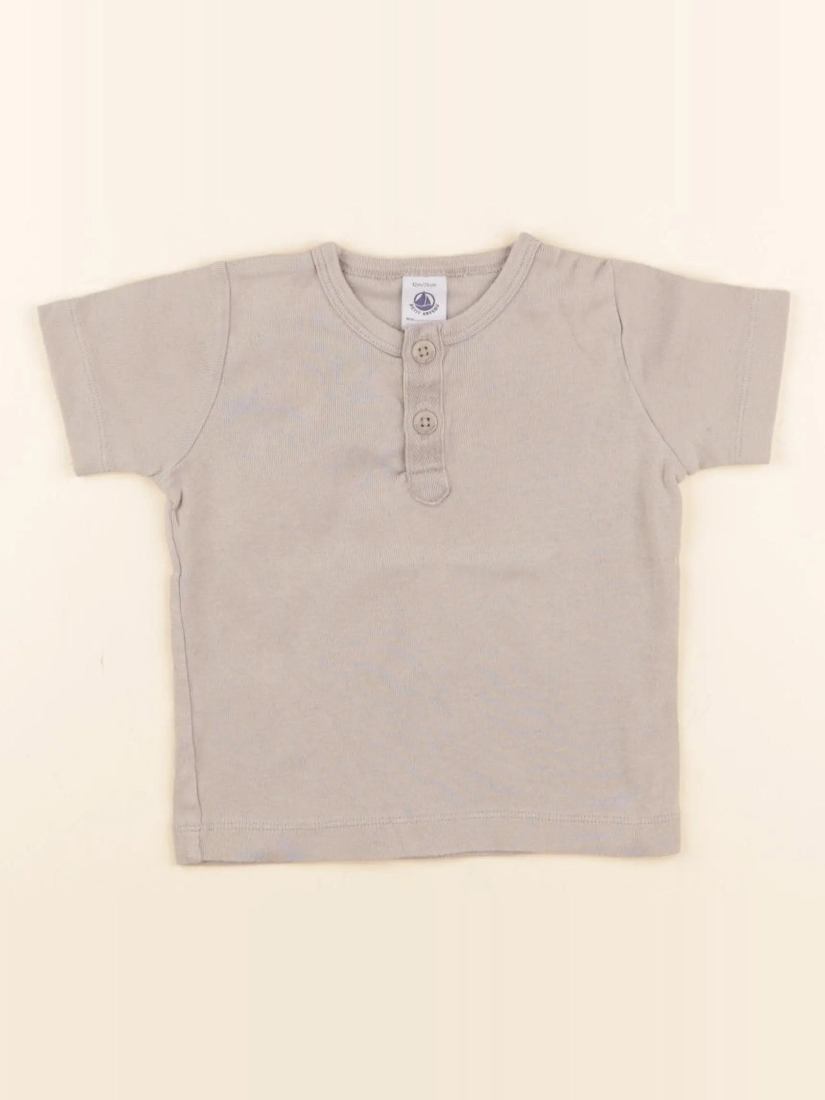Petit Bateau - tee-shirt marron - 12 mois