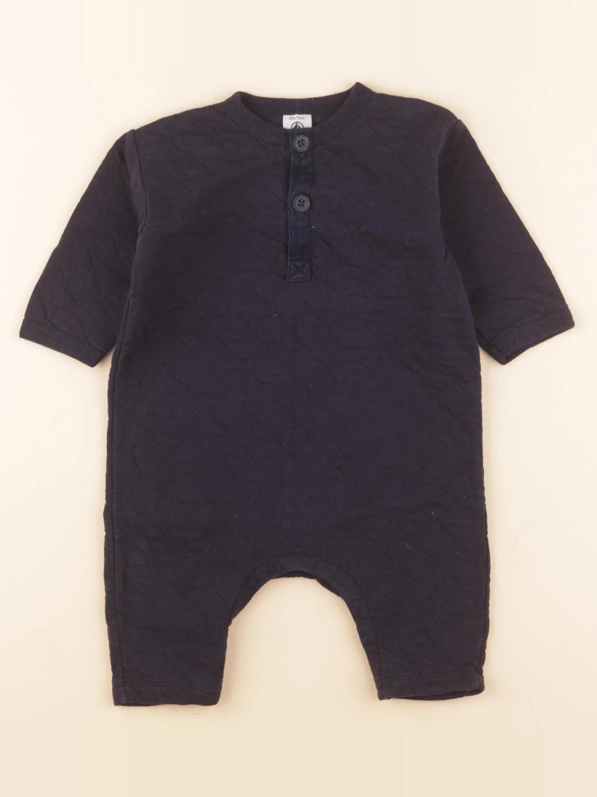 Petit Bateau - combinaison bleu - 12 mois