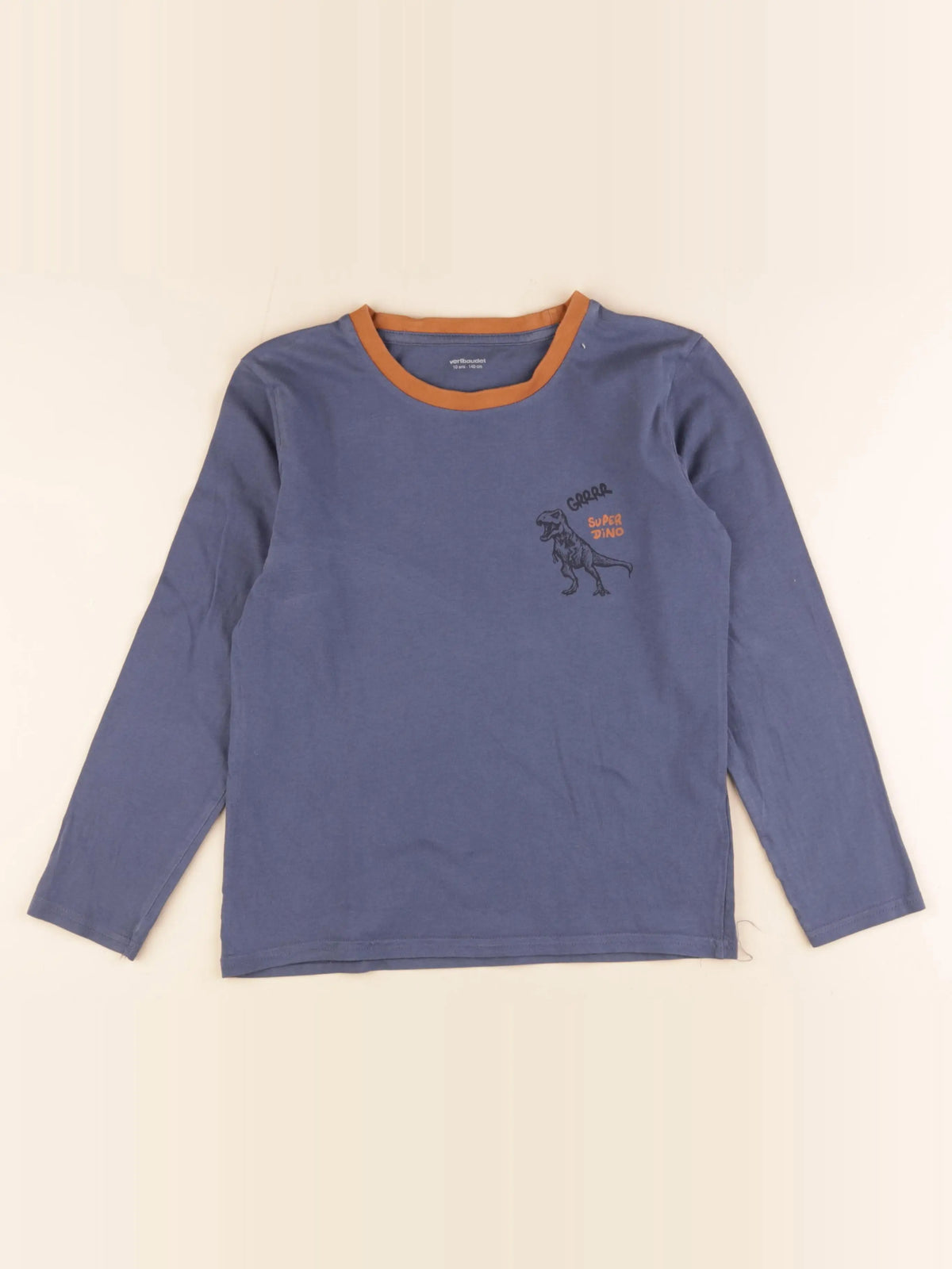 Vertbaudet - tee-shirt coton bleu - 10 ans
