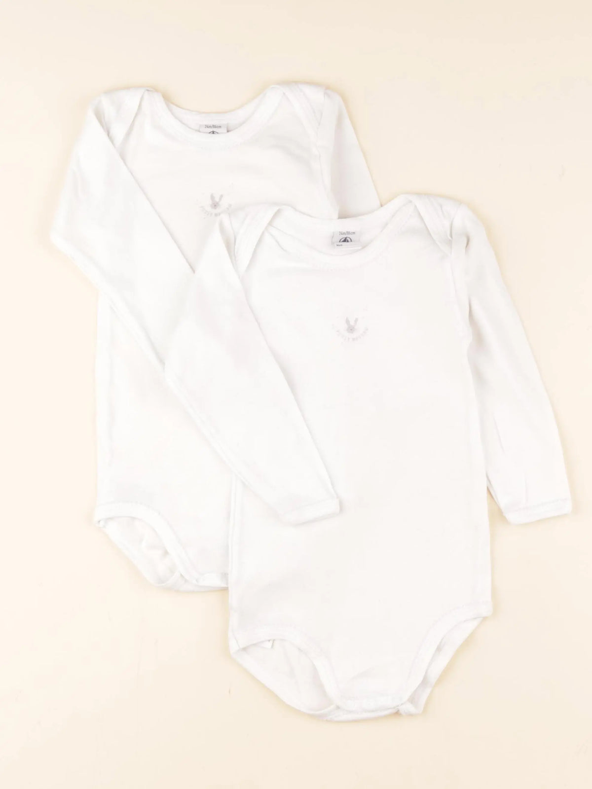 Petit Bateau - lot de 2 bodies en coton blanc - 24 mois