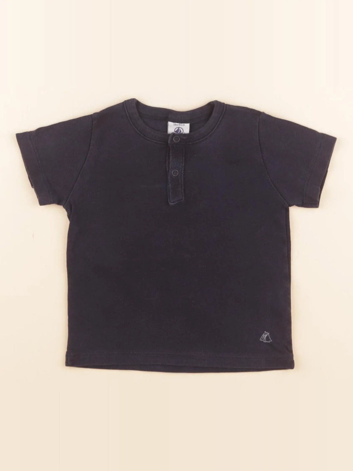 Petit Bateau - tee-shirt bleu - 18 mois