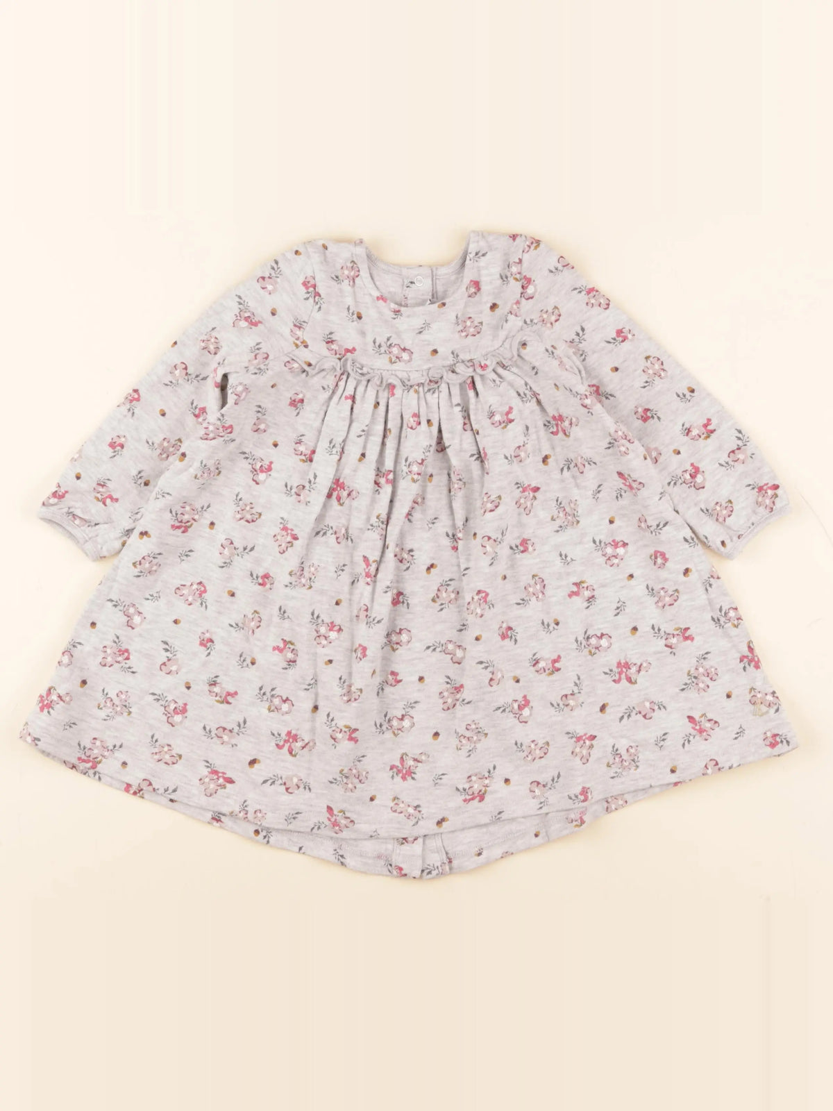 Petit Bateau - robe gris - 24 mois