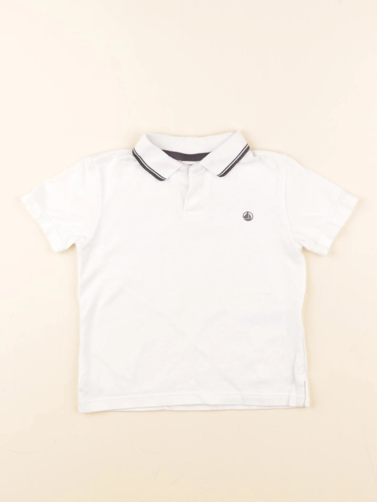 Petit Bateau - polo blanc - 5 ans