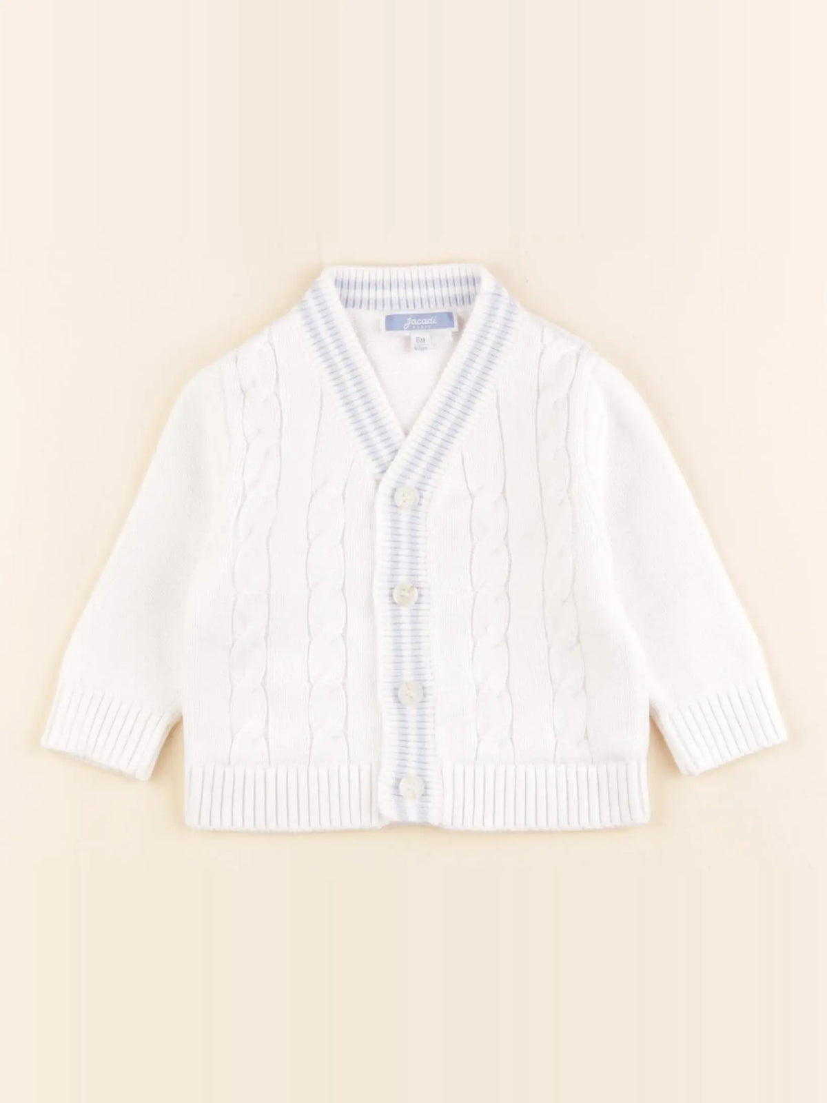 Jacadi - gilet blanc - 6 mois