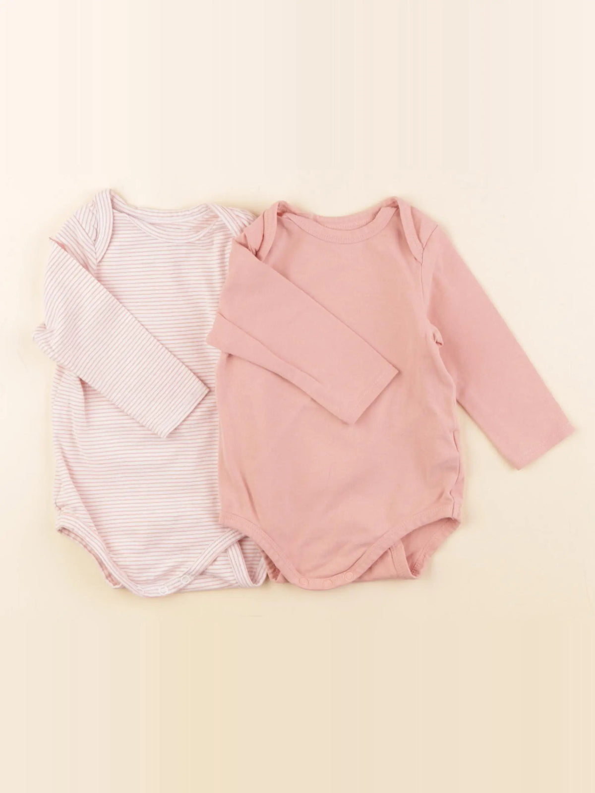 Tape à l'oeil - lot de 2 bodies en coton rose - 9 mois